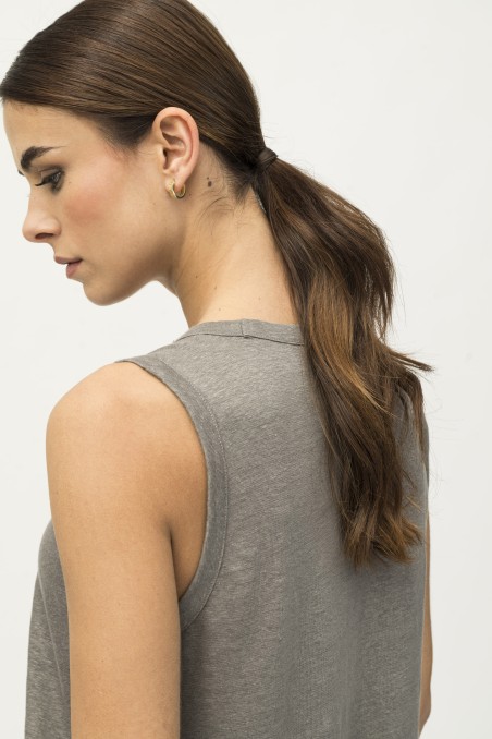 Majestic Filatures | Canotta girocollo in lino