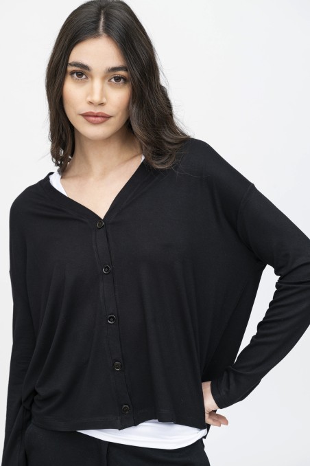 Majestic Filatures | Cardigan in viscosa over