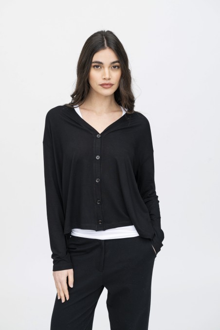 Majestic Filatures | Cardigan in viscosa over