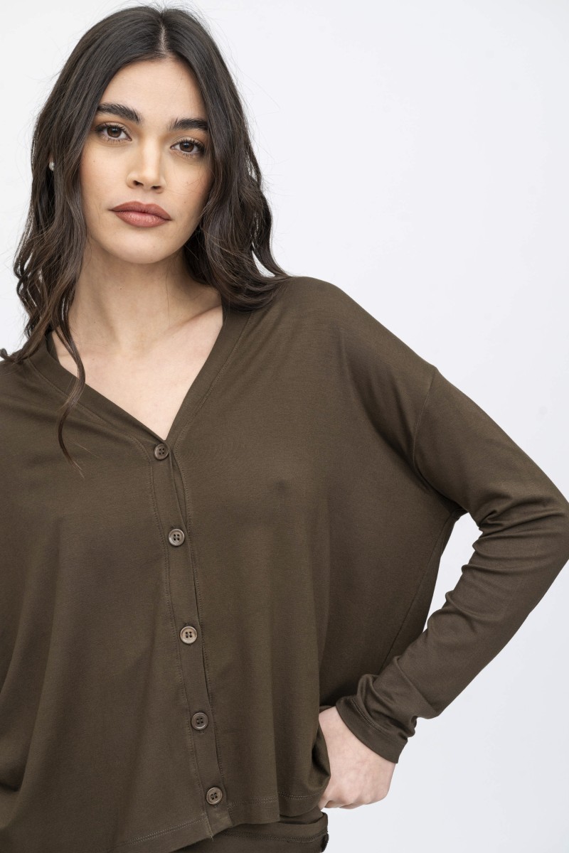Majestic Filatures | Cardigan in viscosa over