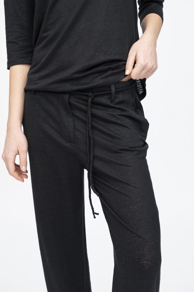 Pantalone taglio dritto in lino