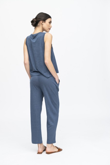 Pantalone taglio dritto in lino