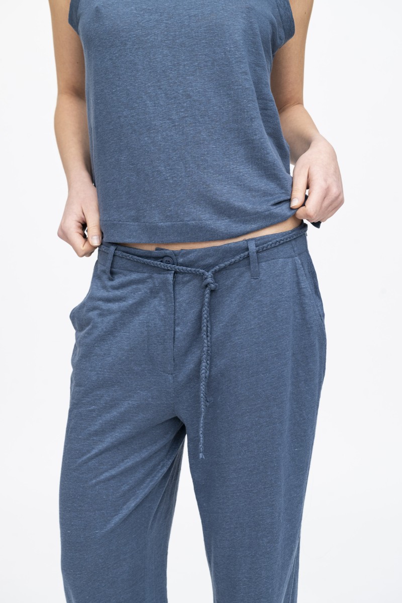 Pantalone taglio dritto in lino