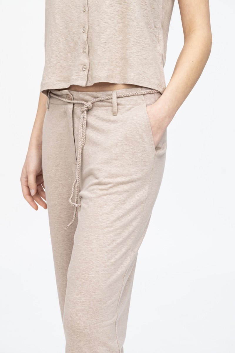 Pantalone taglio dritto in lino