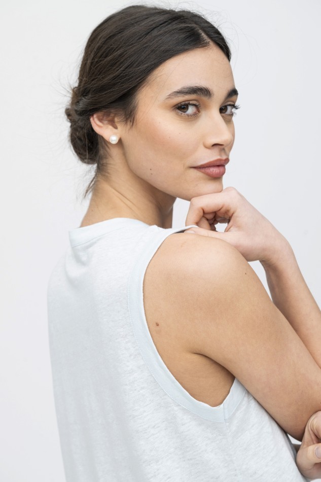 Majestic Filatures | Canotta girocollo in lino