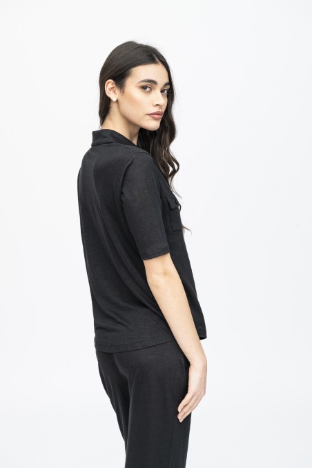 Majestic Filatures | Camicia in lino maniche al gomito