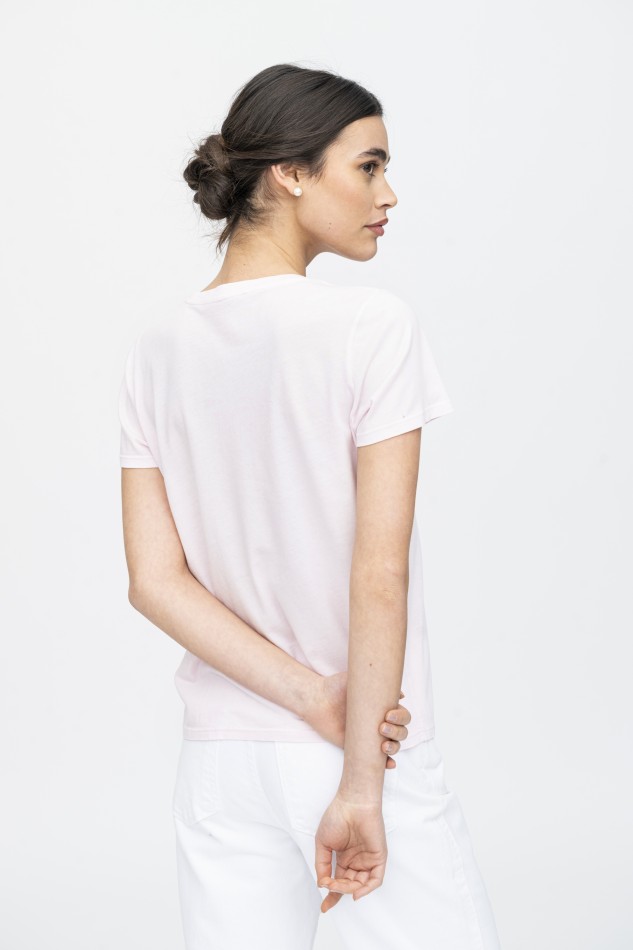 Majestic Filatures | T-shirt scollo a V in Cotone Silk Touch 2