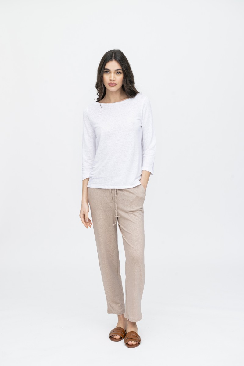 Majestic Filatures | T-Shirt scollo a barchetta regular