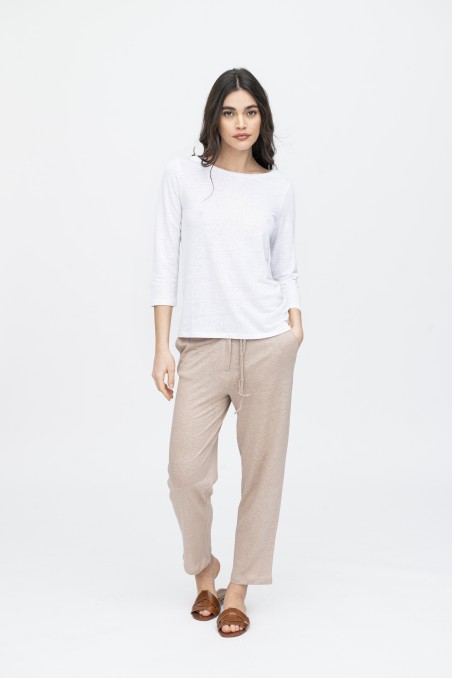Majestic Filatures | T-Shirt scollo a barchetta regular
