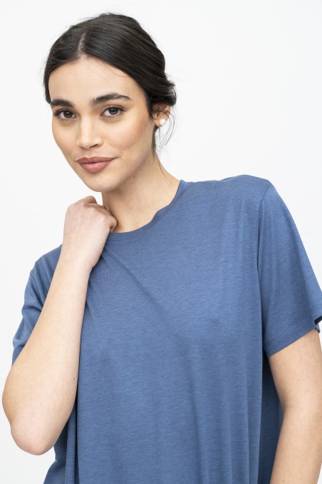 T-shirt over a maniche corte in Lyocell | Majestic Filatures