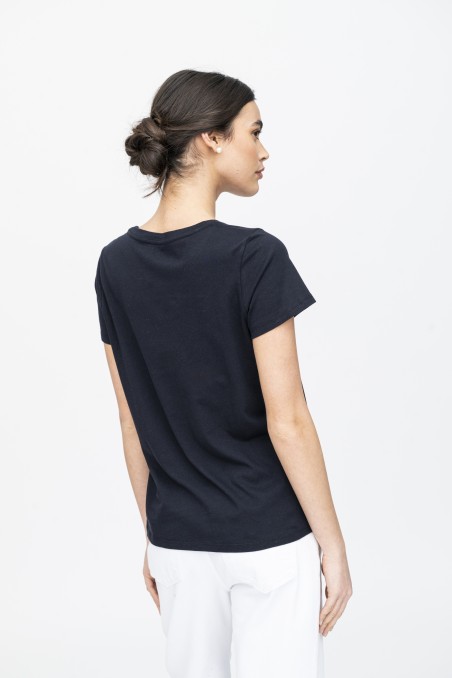 T-shirt girocollo basica in Cotone Silk Touch