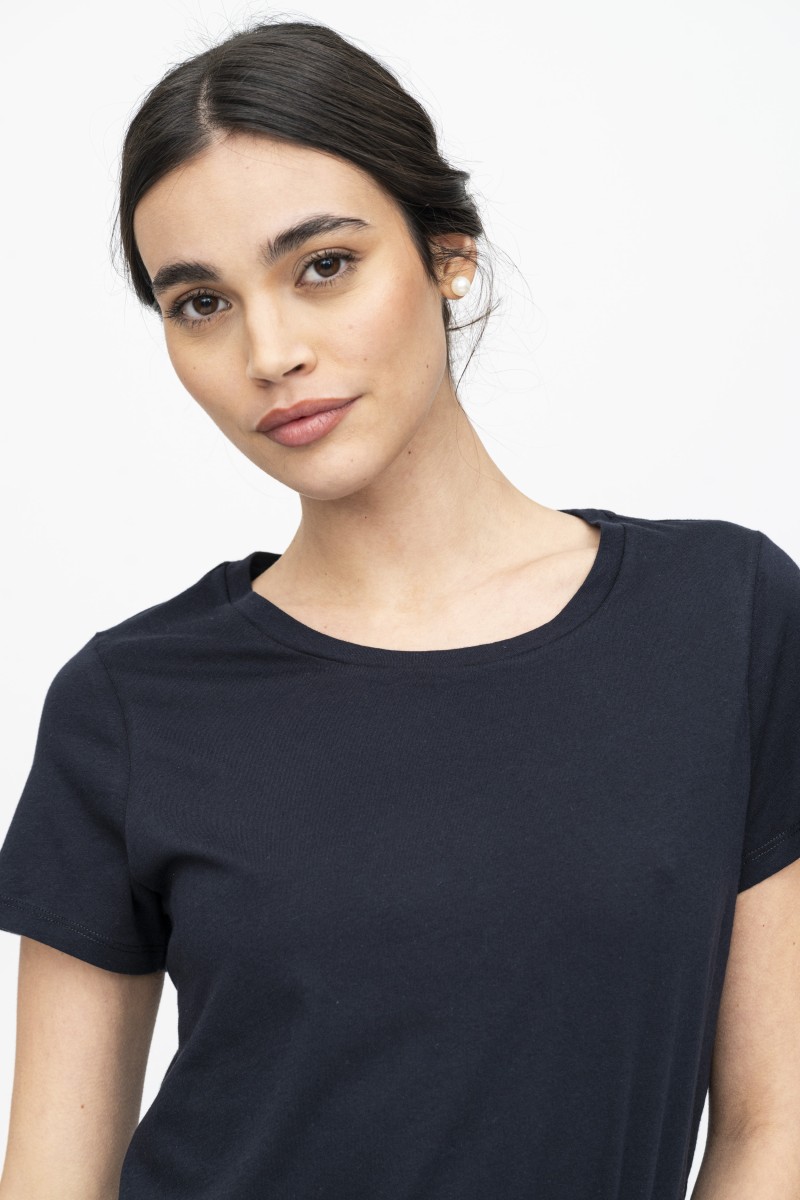 T-shirt girocollo basica in Cotone Silk Touch