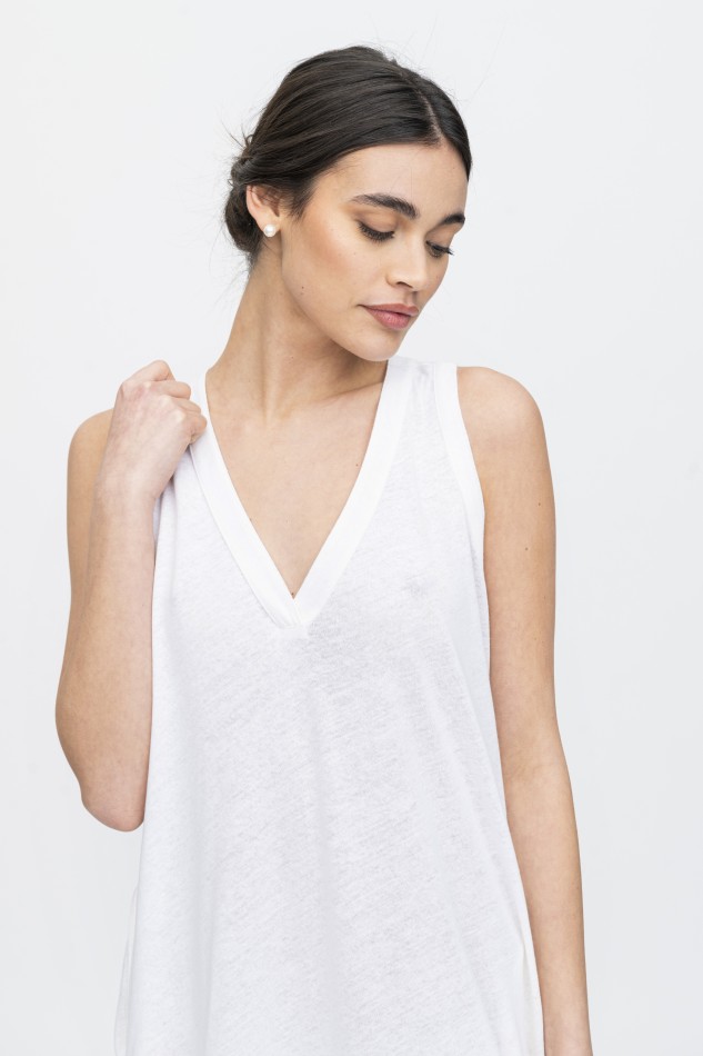 Majestic Filatures | Abito in lino e cotone 2