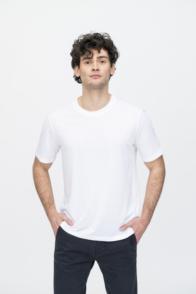 Majestic Filatures | T-shirt girocollo in Lyocell over
