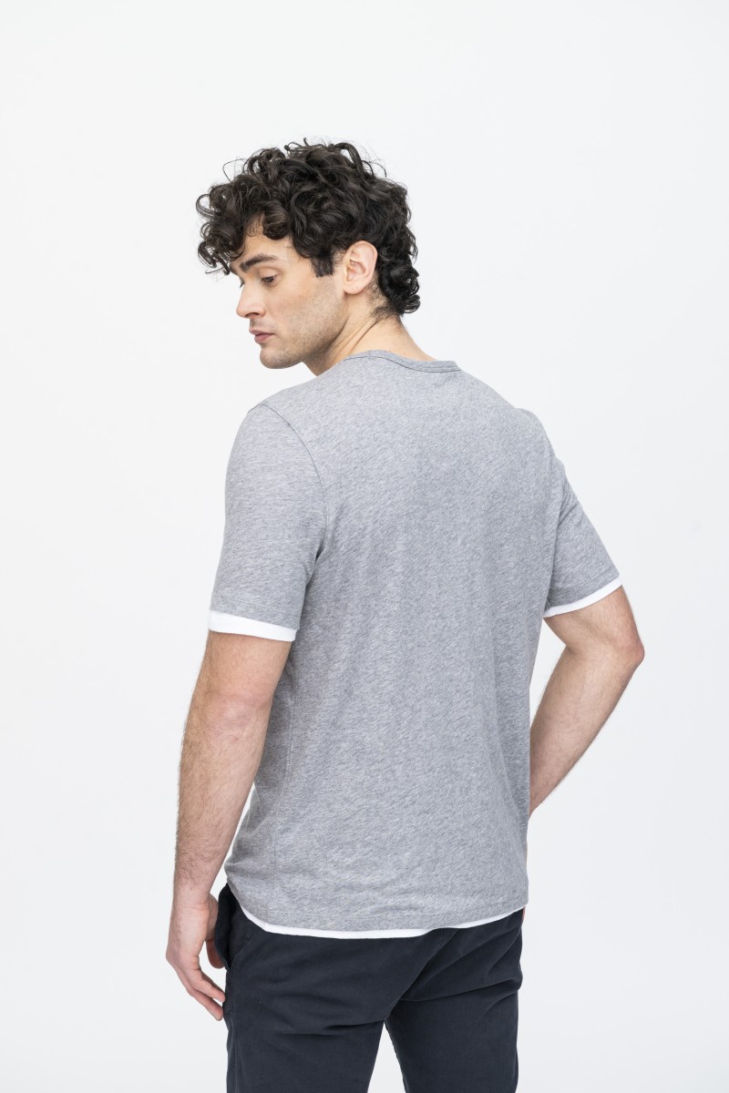 Majestic Filatures | T-shirt doppiata girocollo maniche corte