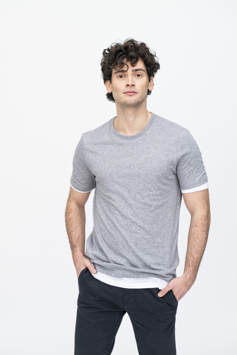 Majestic Filatures | T-shirt doppiata girocollo maniche corte