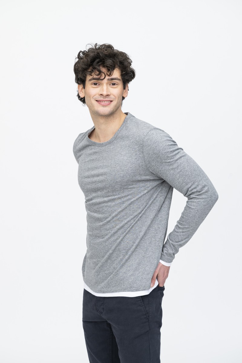 Majestic Filatures | T-shirt doppiata girocollo maniche lunghe