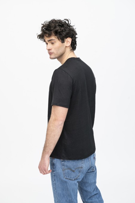 Majestic Filatures | T-Shirt in lino girocollo e manica corta