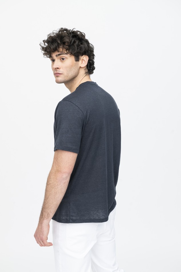 Majestic Filatures | T-Shirt in lino girocollo e manica corta 2