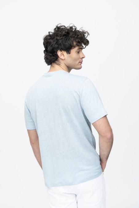 Majestic Filatures | T-Shirt in lino girocollo e manica corta