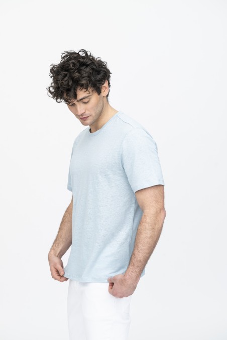 Majestic Filatures | T-Shirt in lino girocollo e manica corta
