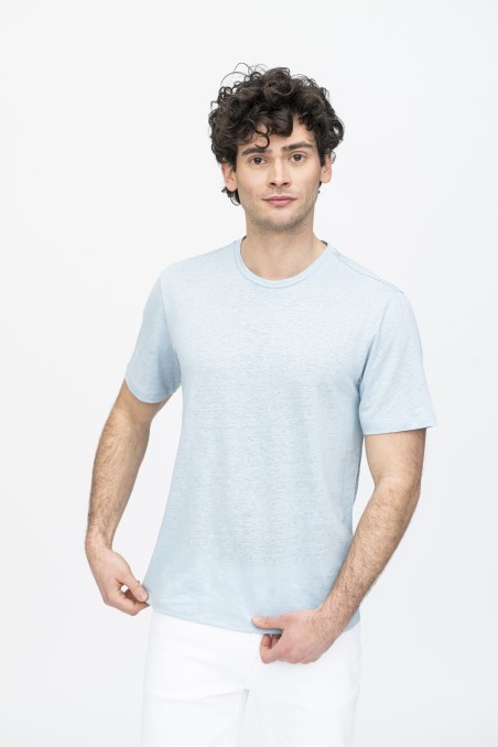 Majestic Filatures | T-Shirt in lino girocollo e manica corta
