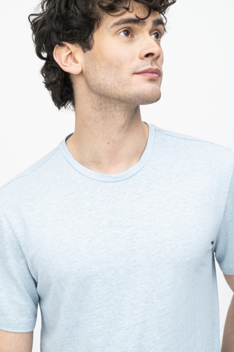 Majestic Filatures | T-Shirt in lino girocollo e manica corta