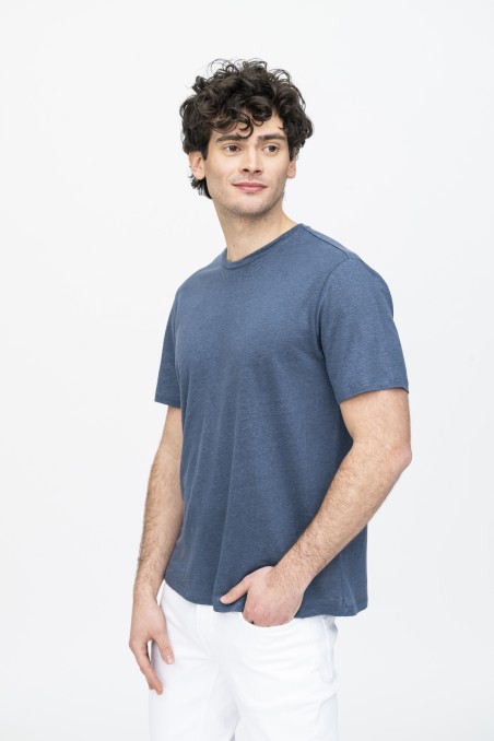 Majestic Filatures | T-Shirt in lino girocollo e manica corta