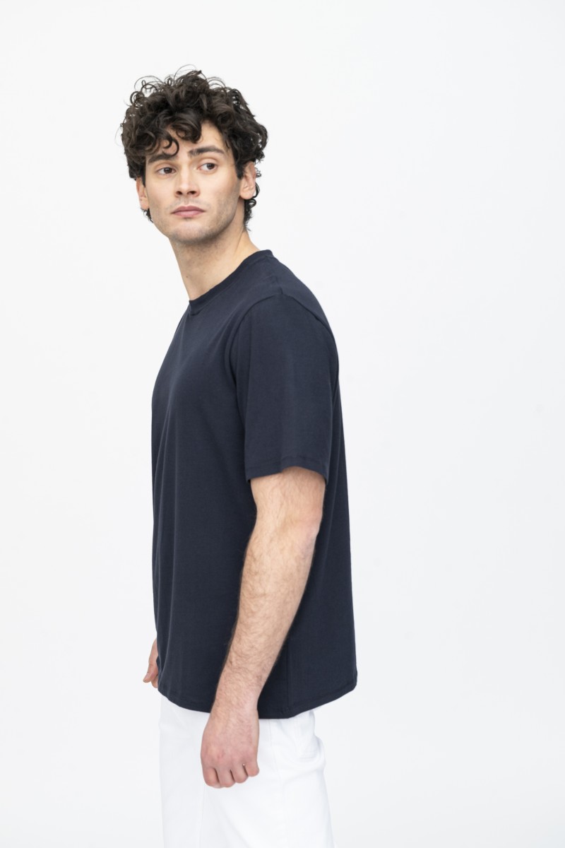 Majestic Filatures | T-Shirt girocollo over in cotone elasticizzato