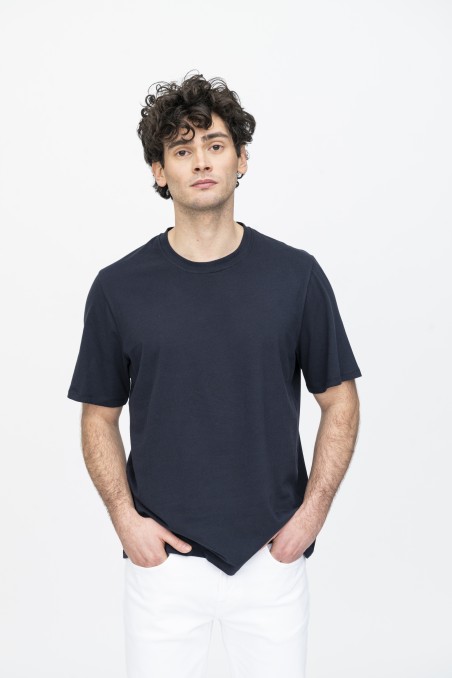Majestic Filatures | T-Shirt girocollo over in cotone elasticizzato