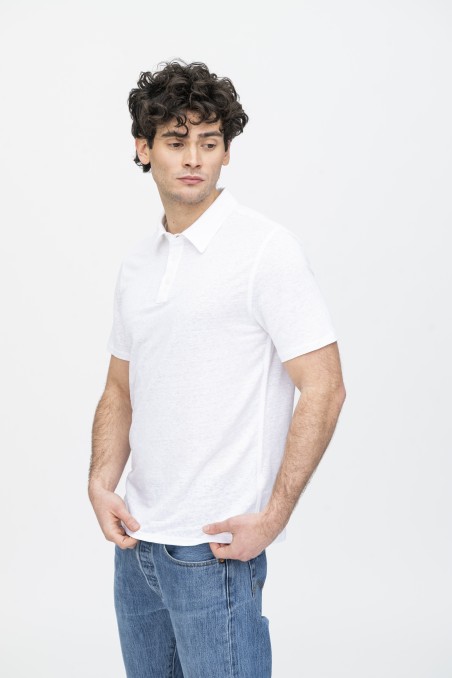 Majestic Filatures | Polo in lino a manica corta