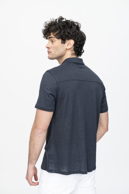 Majestic Filatures | Polo in lino a manica corta