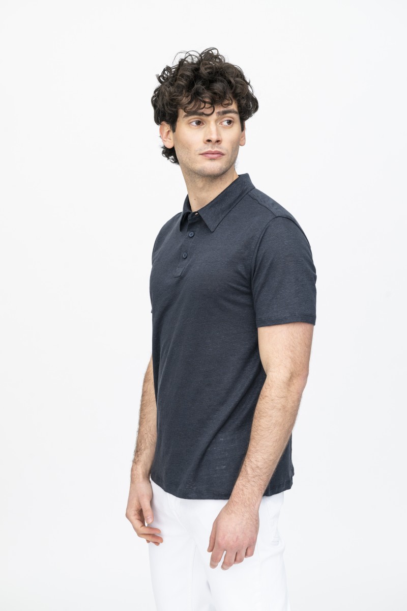 Majestic Filatures | Polo in lino a manica corta