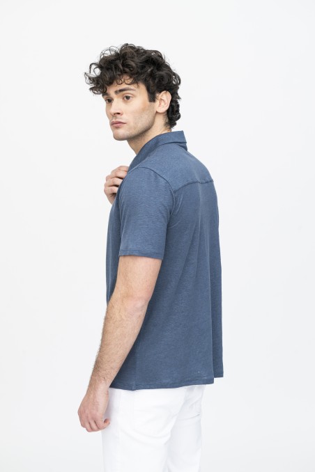 Majestic Filatures | Polo in lino a manica corta