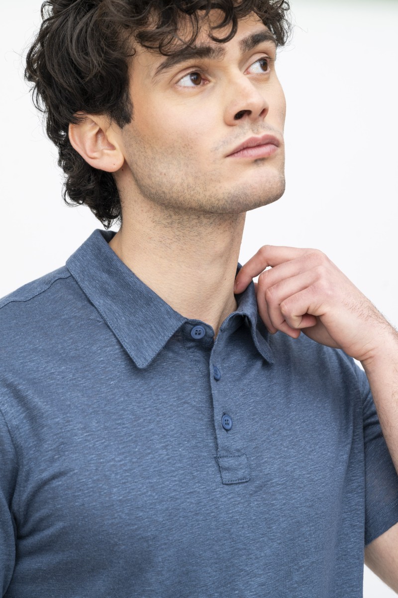Majestic Filatures | Polo in lino a manica corta