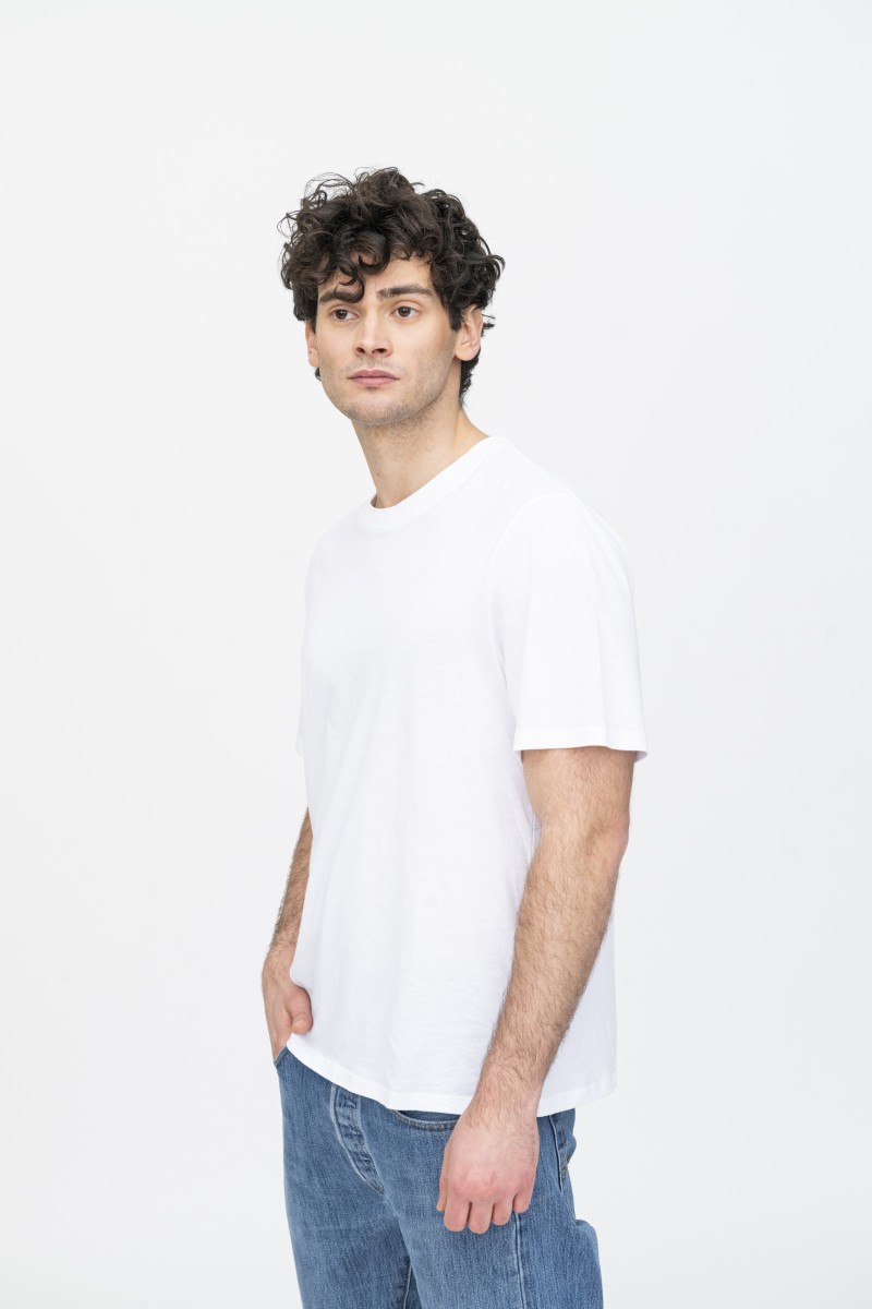 Majestic Filatures | T-shirt girocollo in Cotone Silk Touch Over