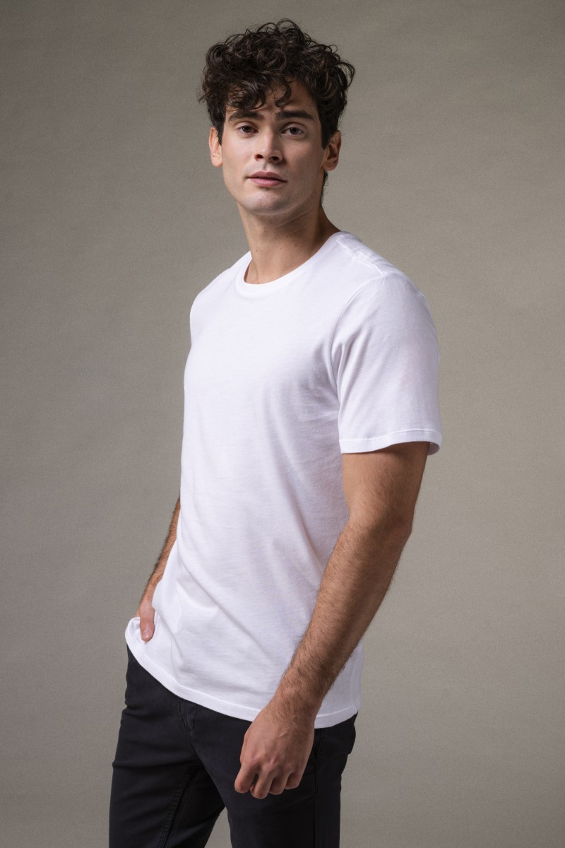 T-shirt girocollo in Cotone Deluxe