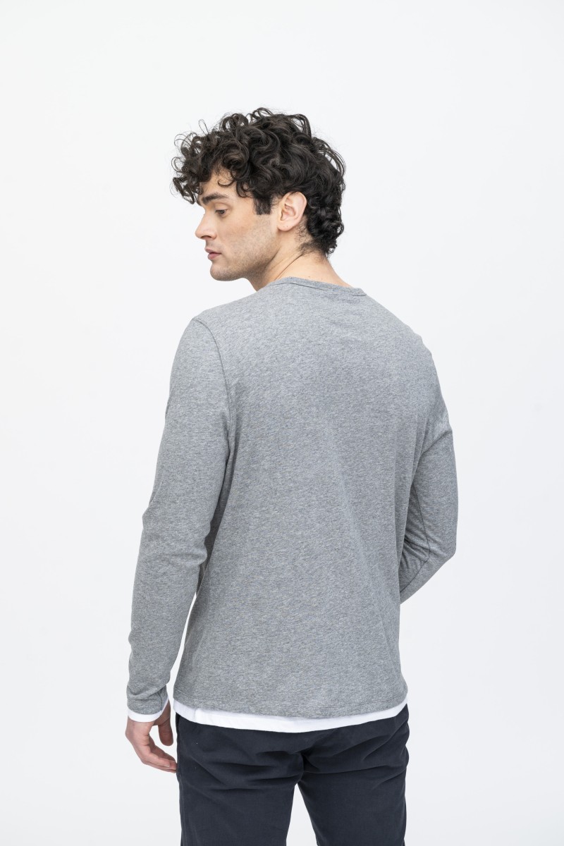 Majestic Filatures | T-shirt doppiata girocollo maniche lunghe