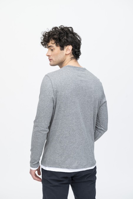 Majestic Filatures | T-shirt doppiata girocollo maniche lunghe