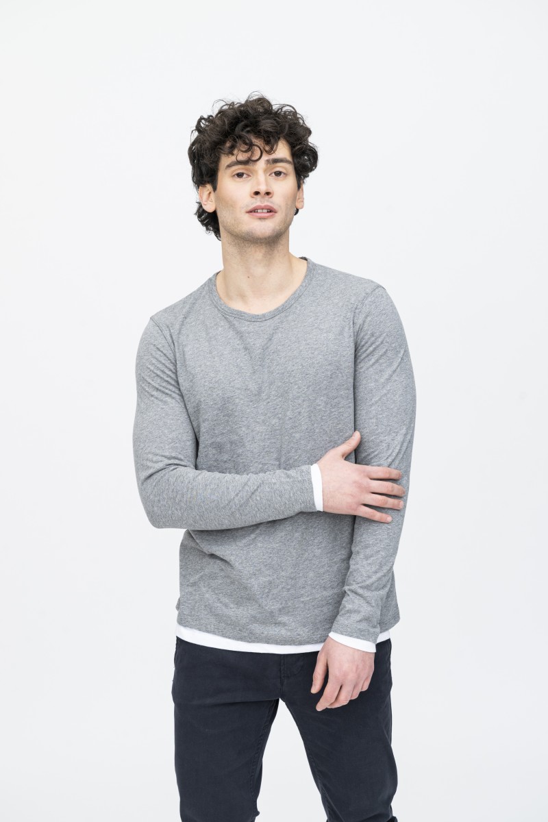 Majestic Filatures | T-shirt doppiata girocollo maniche lunghe