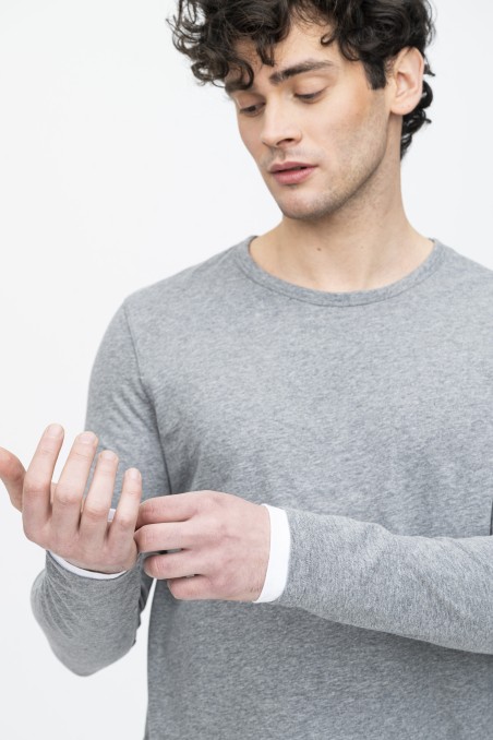 Majestic Filatures | T-shirt doppiata girocollo maniche lunghe