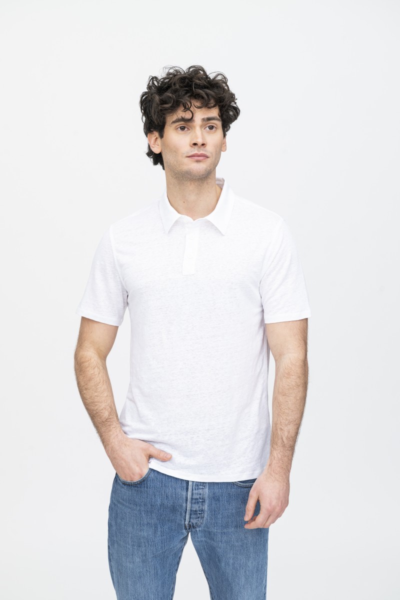 Majestic Filatures | Polo in lino a manica corta