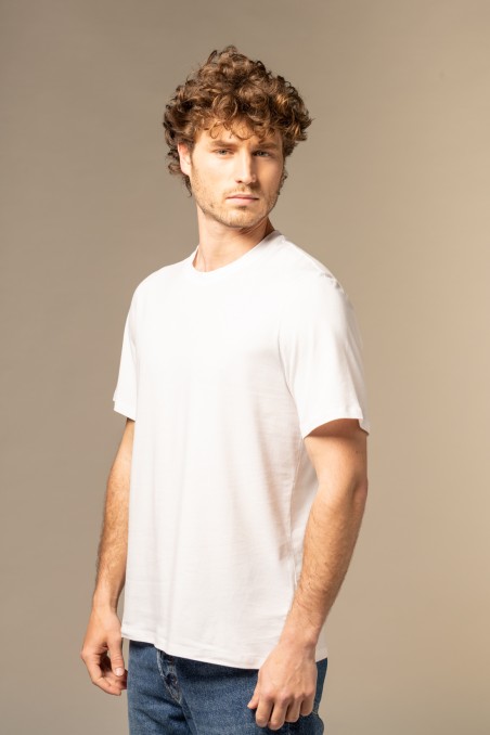 Majestic Filatures | T-Shirt girocollo over in cotone elasticizzato