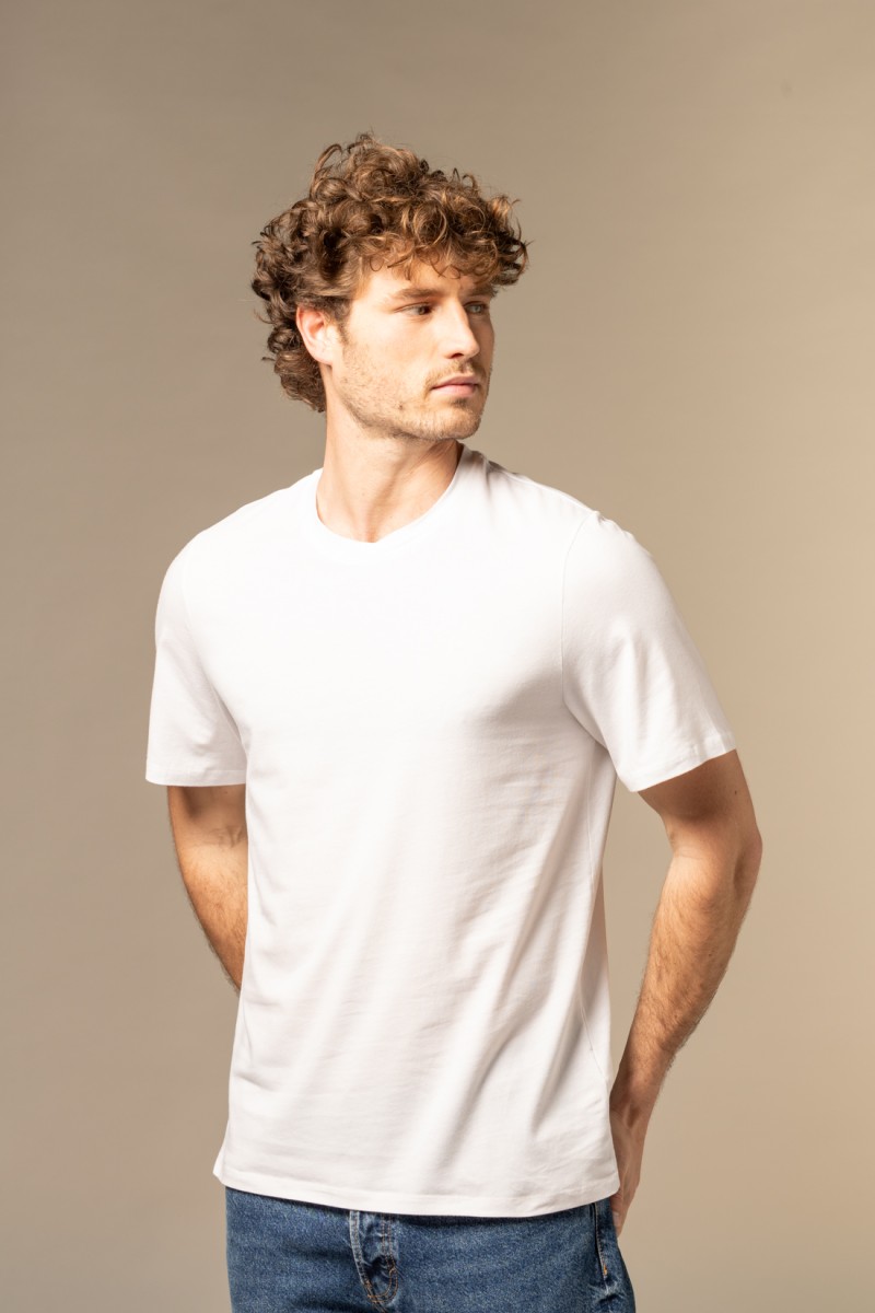 Majestic Filatures | T-Shirt girocollo over in cotone elasticizzato
