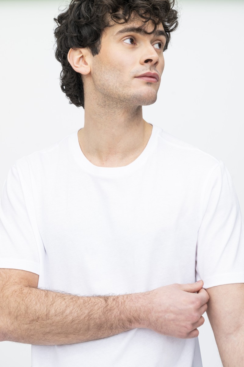 T-shirt girocollo in Cotone Silk Touch essenziale