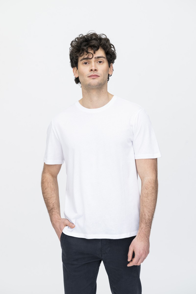 T-shirt girocollo in Cotone Silk Touch essenziale