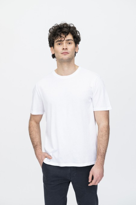 T-shirt girocollo in Cotone Silk Touch essenziale