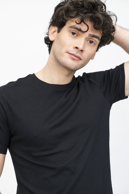 T-shirt girocollo in Cotone Silk Touch essenziale