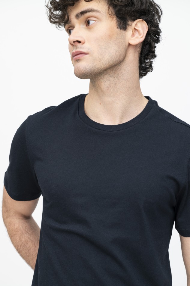 T-shirt girocollo in Cotone Silk Touch essenziale 2