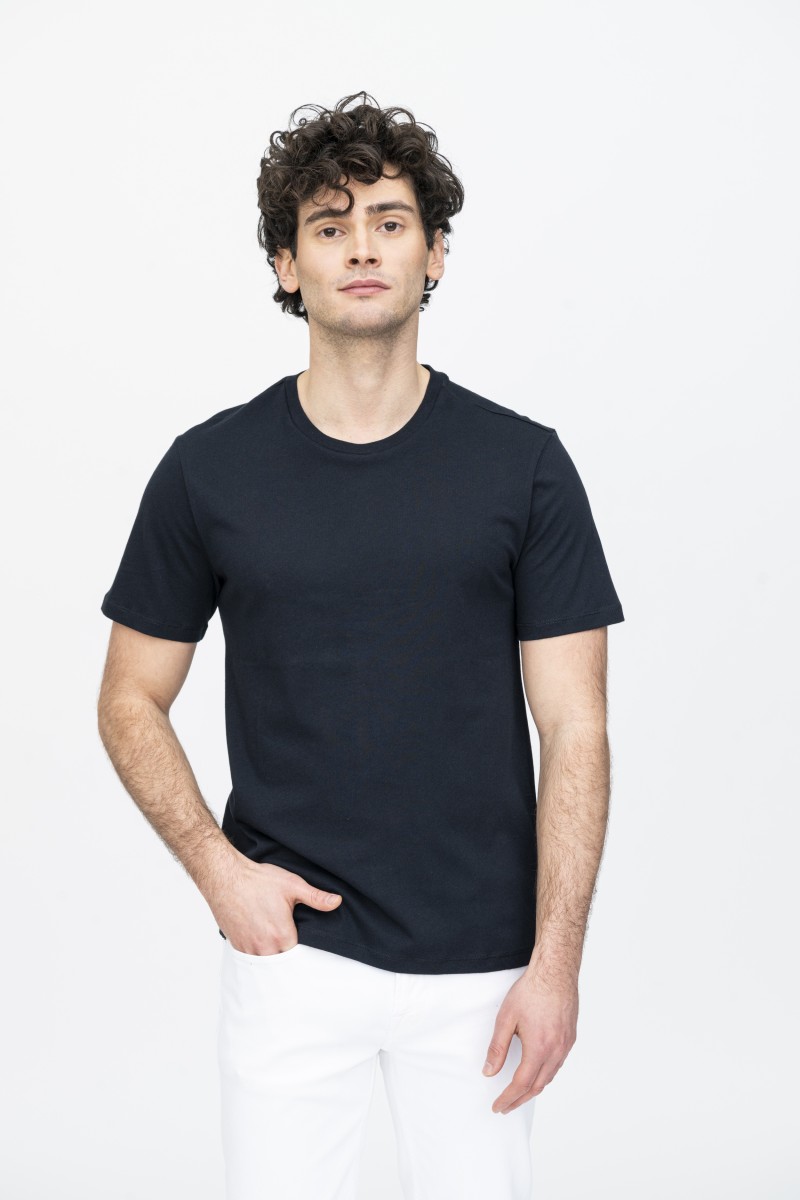 T-shirt girocollo in Cotone Silk Touch essenziale